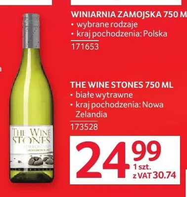 Wino The Wine Stones białe wytrawne Nowa Zelandia promocja w Selgros