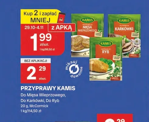 Przyprawa do mięsa wieprzowego Kamis promocja w Chorten
