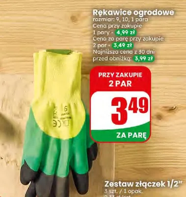 Rękawice ogrodowe rozmiar 9, 10, 1 para Dino promocja w Dino