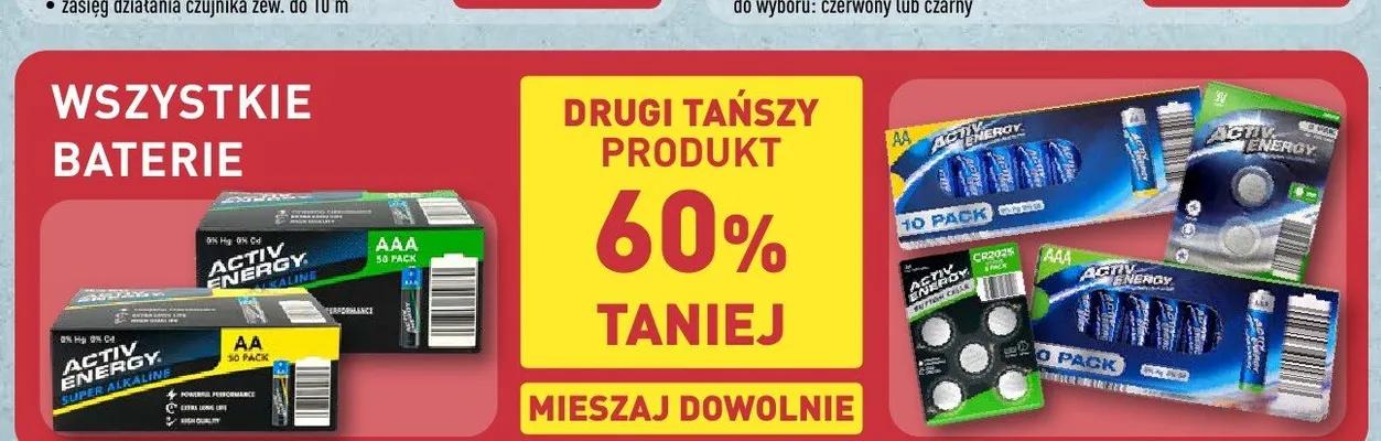 Baterie ACTIV ENERGY AA 50-pak promocja w Aldi