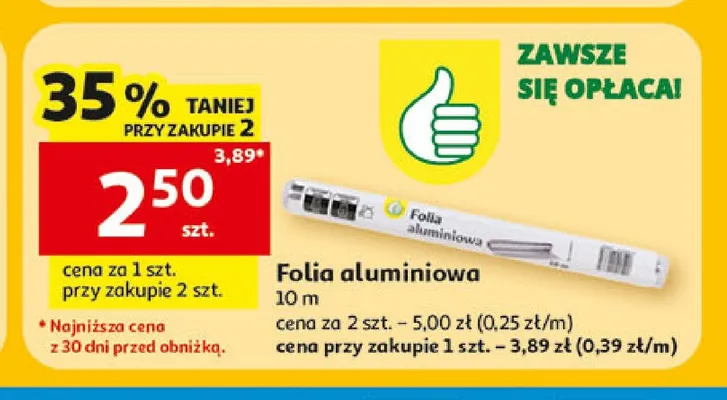 Folia aluminiowa Auchan promocja w Auchan