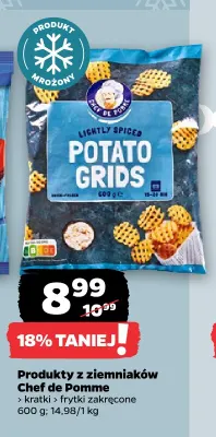 Produkty z ziemniaków frytki zakręcone Chef de Pomme promocja w Netto