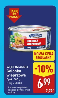 Golonka wieprzowa Wędliniarnia promocja w Aldi