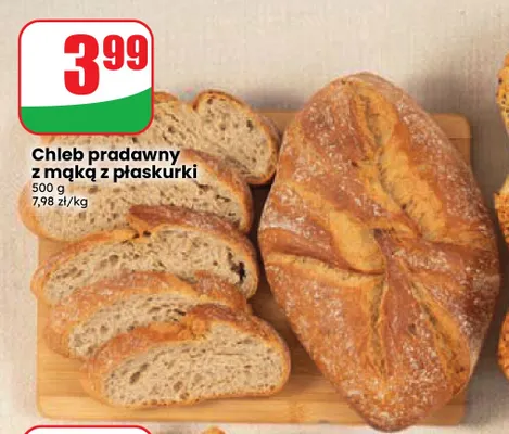 Chleb pradawny z mąką z płaskurki promocja w Dino
