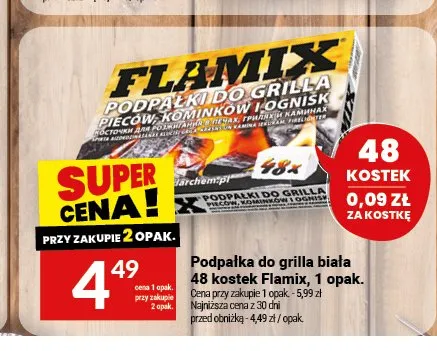 Podpałka do grilla biała Flamix promocja w Twój Market
