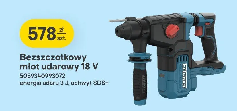 Bezszczotkowy młot udarowy 18V promocja w Castorama