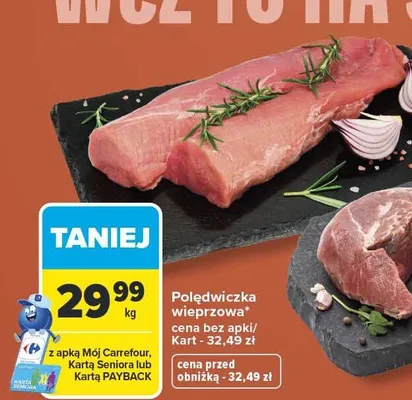 Polędwiczka wieprzowa promocja w Carrefour