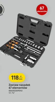 Zestaw nasadek 67 elementów Magnusson promocja w Castorama