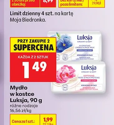 Mydło w kostce Luksja promocja w Biedronka