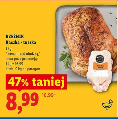 Kaczka tuszka Rzeźnik promocja w Lidl