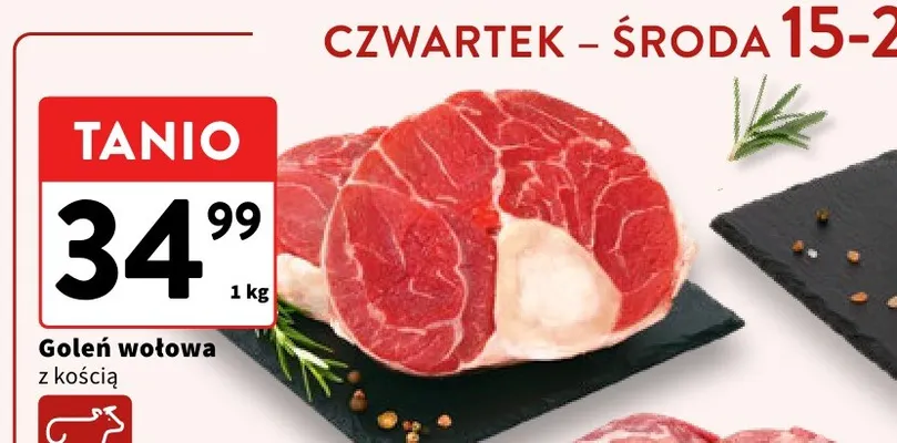 Goleń wołowa z kością promocja w Intermarche