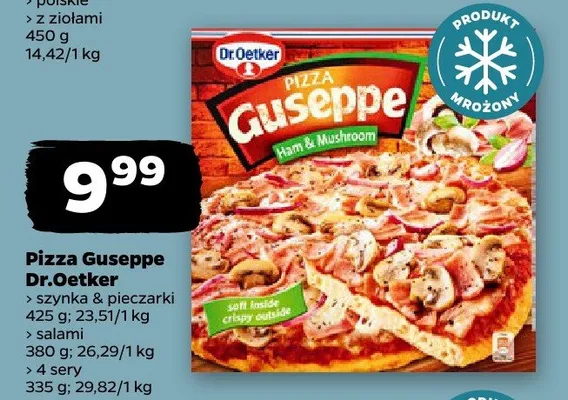 Pizza Guseppe Dr.Oetker szynka & pieczarki promocja w Netto