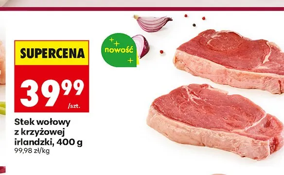 Stek wołowy z krzyżowej irlandzki promocja w Biedronka