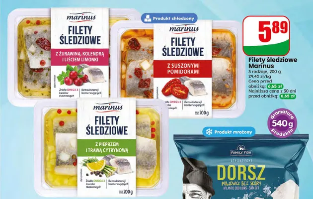 Filety śledziowe Marinus z suszonymi pomidorami promocja w Dino