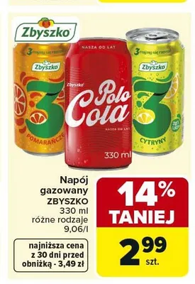 Napój gazowany Zbyszko promocja w Carrefour
