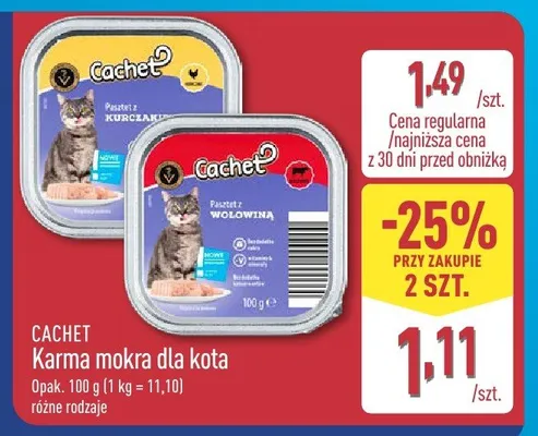 Karma mokra dla kota różne rodzaje promocja w Aldi