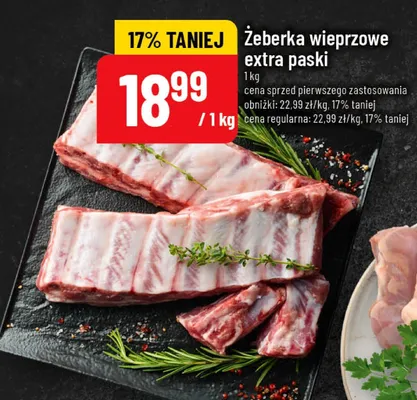 Żeberka wieprzowe extra paski promocja w POLOmarket