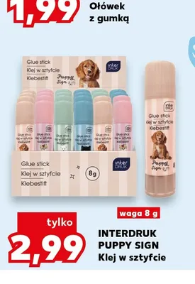 Klej w sztyfcie Interdruk Puppy Sign promocja w Kaufland