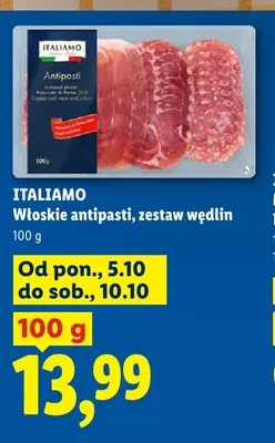 Włoskie antipasti zestaw wędlin Italiamo promocja w Lidl