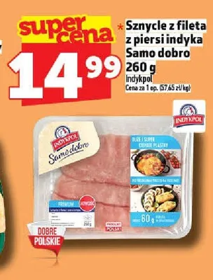 Sznycle z fileta z piersi indyka Samo dobro Indykpol promocja w TOPAZ