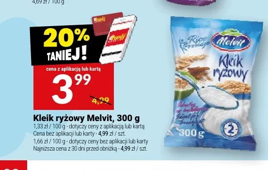 Kleik ryżowy Melvit promocja w Twój Market