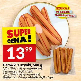 Parówki z szynki Białecki Wędżarnia promocja w Twój Market