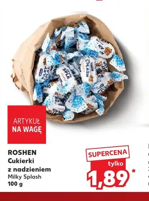Cukierki z nadzieniem Milky Splash Roshen promocja w Kaufland