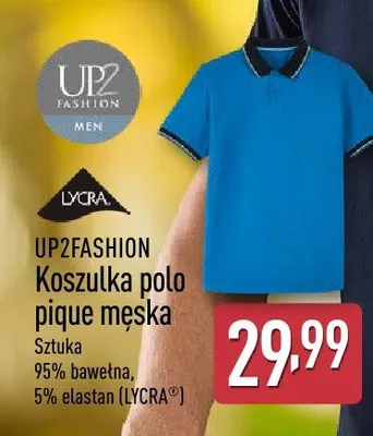 Koszulka polo pique męska UP2FASHION promocja w Aldi
