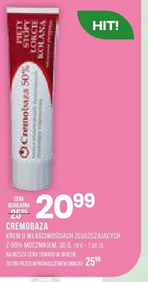 Krem o właściwościach złuszczających z 50% mocznikiem Cremobaza promocja w Drogerie Natura