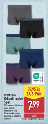 Bokserki męskie 5-pak UP2FASHION promocja w Aldi