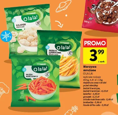Warzywa mrożone wybrane rodzaje promocja w Intermarche