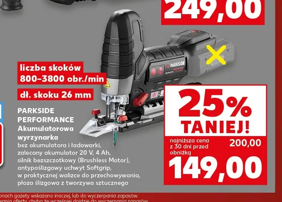 Akumulatorowa wyrzynarka Parkside Performance promocja w Kaufland