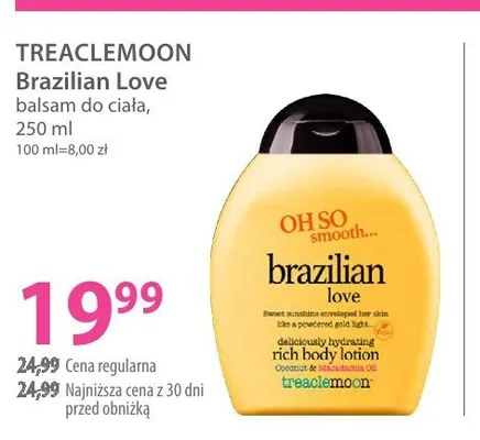 Balsam do ciała Treaclemoon Brazilian Love promocja w Hebe