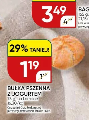 Bułka pszenna z jogurtem La Lorraine promocja w Chata Polska