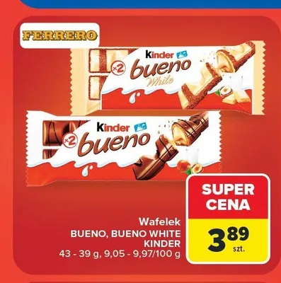 Wafelek Kinder Bueno promocja w Carrefour Market