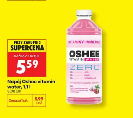 Napój Oshee Vitamin Water promocja w Biedronka