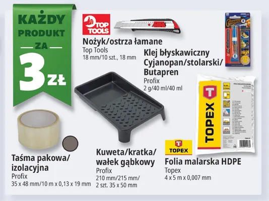 Ostrza łamane Top Tools promocja w Leclerc