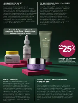 Kosmetyki profesjonalne do oczyszczania i pielęgnacji twarzy Clinique, The Ordinary, Dr.Jart+, Origins promocja w Super-Pharm