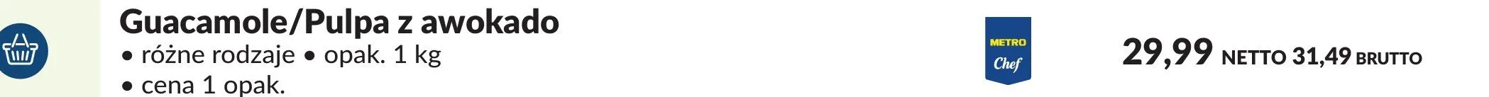 Guacamole/Pulpa z awokado promocja w Makro