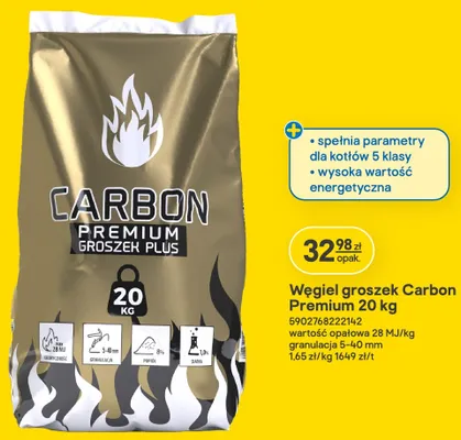 Węgiel groszek Carbon Premium promocja w Castorama