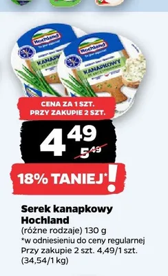 Serek kanapkowy Hochland promocja w Netto