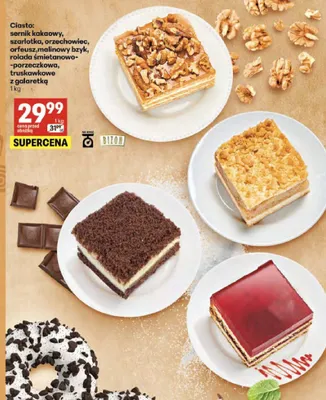 Ciasto orzechowiec Bizon promocja w Delikatesy Centrum