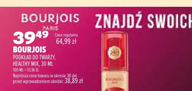 Podkład do twarzy Healthy Mix Bourjois promocja w Drogerie Natura