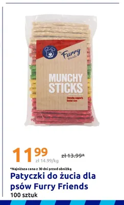Patyczki do żucia dla psów Furry Friends 100 sztuk promocja w Action