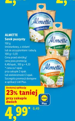 Serek puszysty Almette z ziołami promocja w Lidl