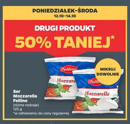 Ser mozzarella Fellino promocja w Netto