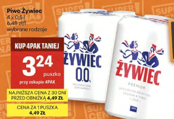 Piwo wybrane rodzaje promocja w Delikatesy Centrum