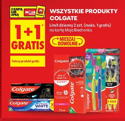 Pasta do zębów Colgate Max White White & Protect promocja w Biedronka