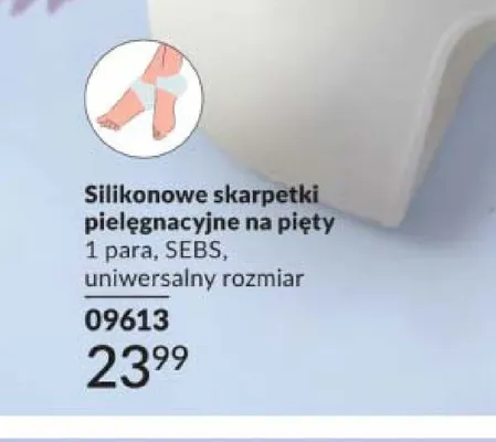 Silikonowe skarpetki pielęgnacyjne na pięty uniwersalny rozmiar promocja w AVON