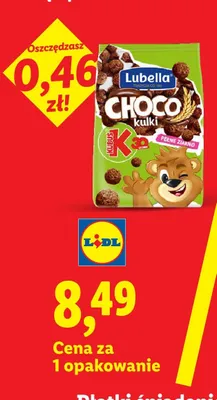 Płatki śniadaniowe Choco Kulki Lubella Kubuś promocja w Lidl